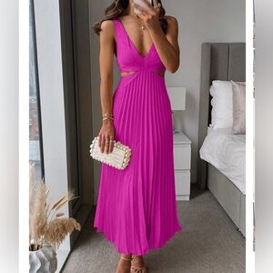 Fushia Cut Out Dress